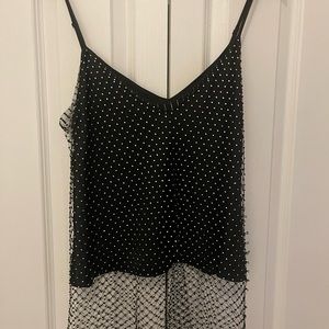 Zara tank top with metal mesh detail